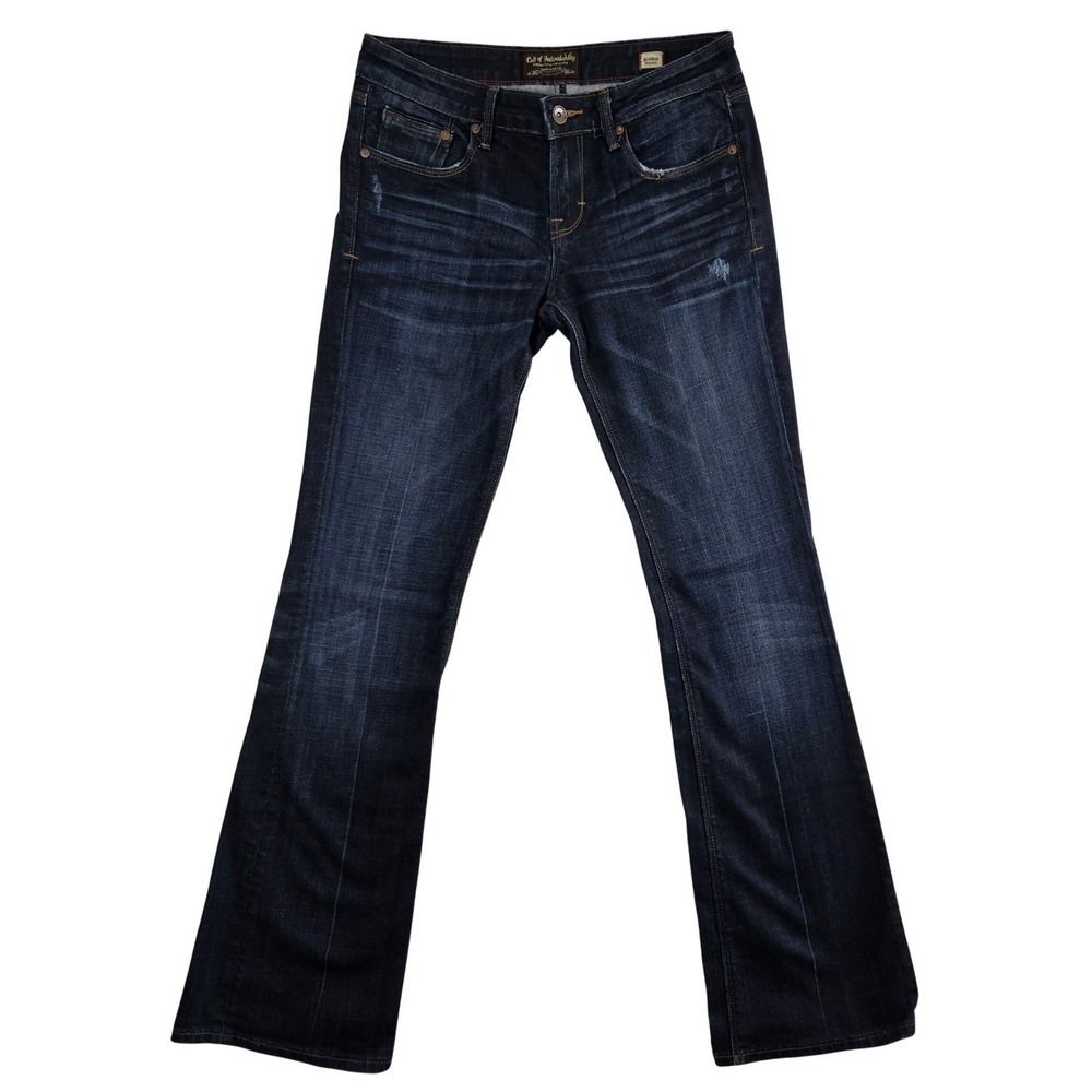 Cult of Individuality Bohemi Bootcut Jeans Women 27 (28) Rhinestone Back Pockets